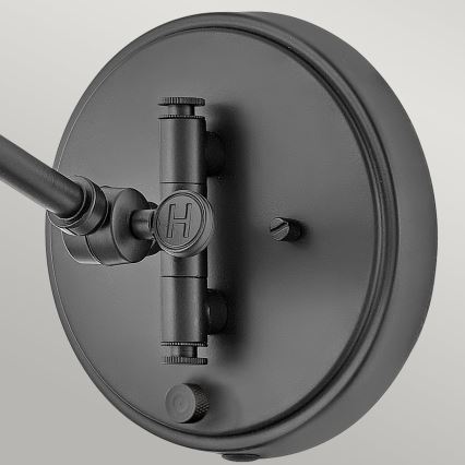 Hinkley - Bodové nástenné svietidlo ARTI 1xE27/60W/230V čierna/hnedá