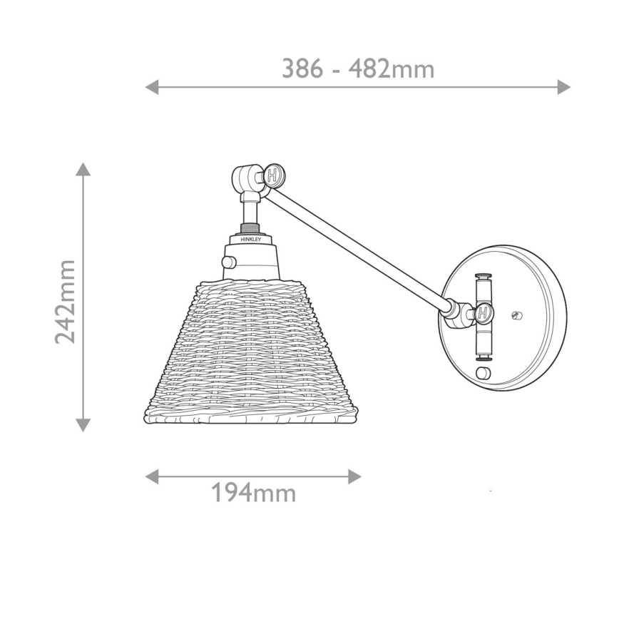 Hinkley - Bodové nástenné svietidlo ARTI 1xE27/60W/230V zlaté/hnedé