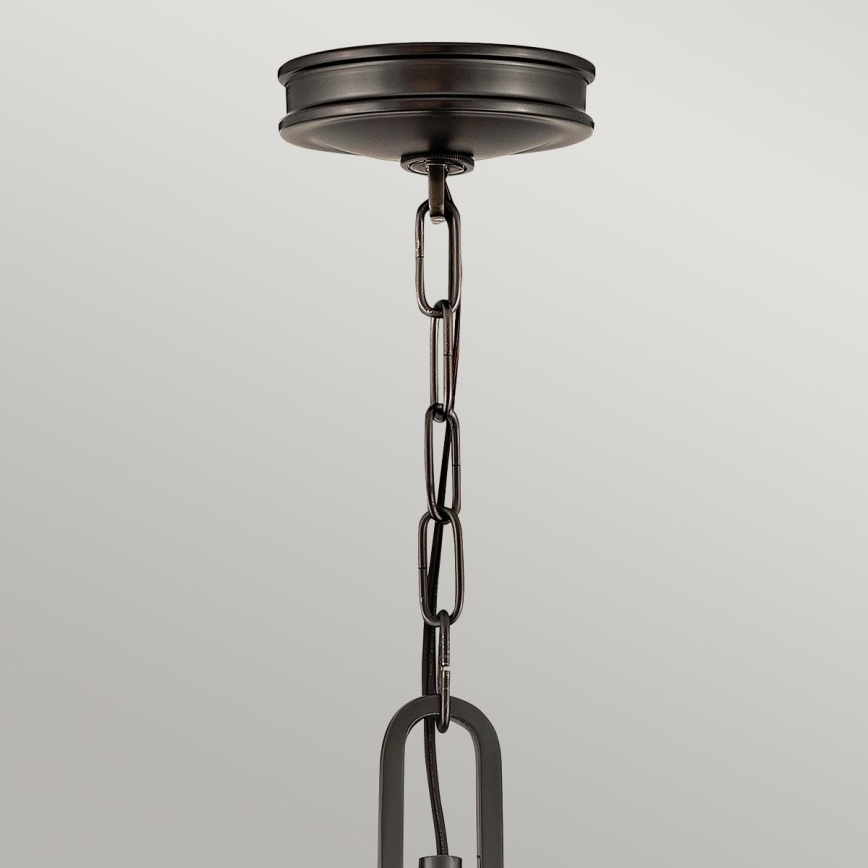 Hinkley - Luster na reťazi COLLIER 4xE14/40W/230V priemer 54,3 cm čierna