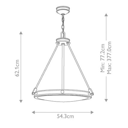 Hinkley - Luster na reťazi COLLIER 4xE14/40W/230V priemer 54,3 cm čierna