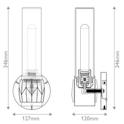 Hinkley - Kúpeľňové nástenné svietidlo ELLISON 1xE27/40W/230V IP44 zlatá