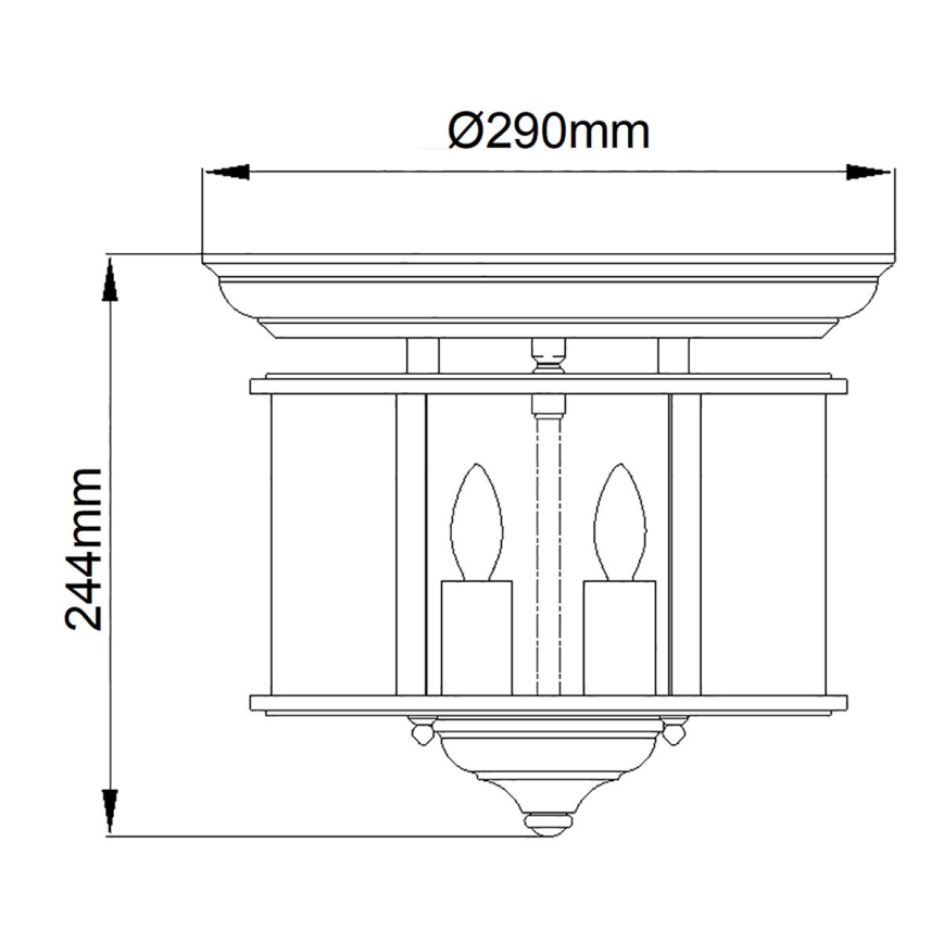 Hinkley - Stropné svietidlo GENTRY 3xE14/40W/230V lesklý chróm