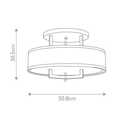 Hinkley - Stropné svietidlo HAMPTON 3xE27/60W/230V, priemer 50,8 cm, zlaté