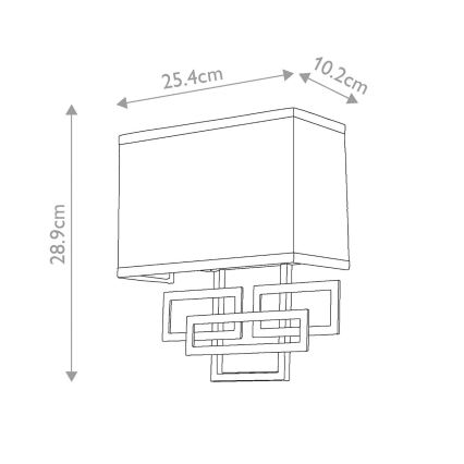 Hinkley - Nástenné svietidlo LANZA 2xE14/60W/230V bronzové