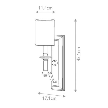 Hinkley - Nástenné svietidlo SUSSEX 1xE14/60W/230V matný chróm
