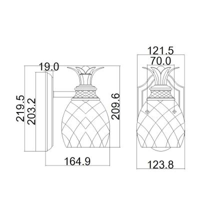 Hinkley - LED Kúpeľňové nástenné svietidlo PLANTATION 1xG9/3W/230V IP44 zlatá