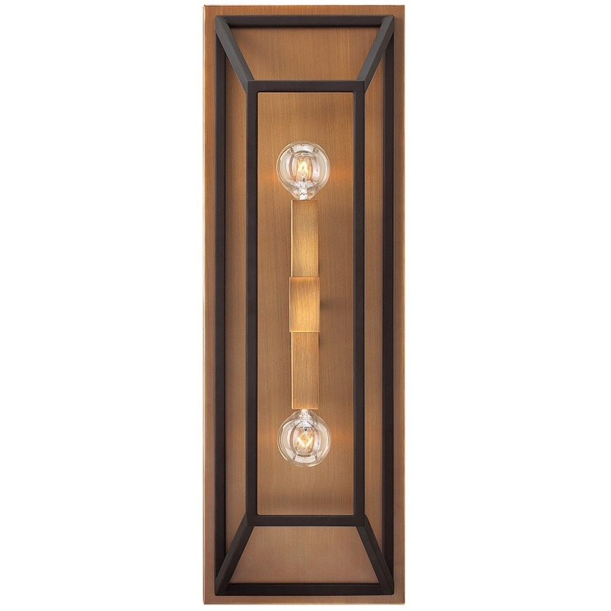 Hinkley - Nástenné svietidlo FU LIGHTON 2xE14/60W/230V hnedá/čierna