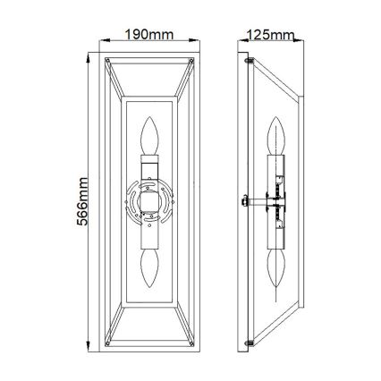 Hinkley - Nástenné svietidlo FU LIGHTON 2xE14/60W/230V hnedá/čierna