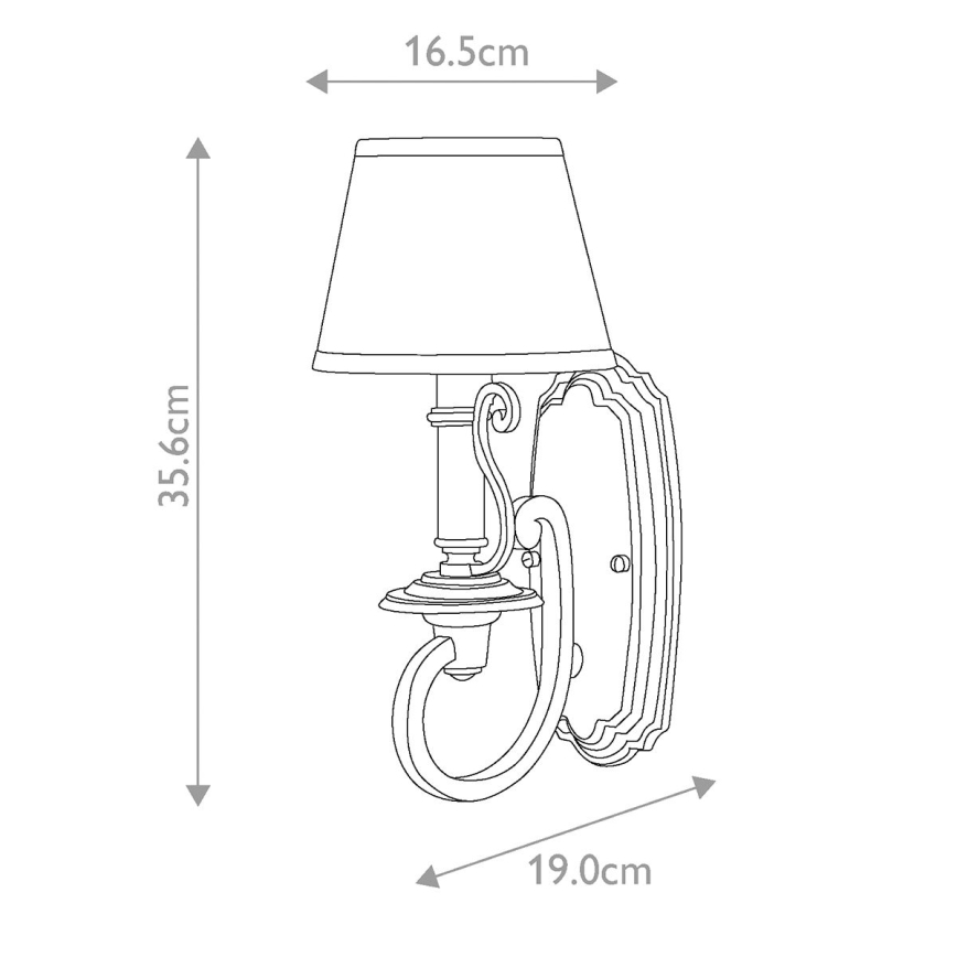 Hinkley - Nástenné svietidlo PLYMOUTH 1xE14/60W/230V bronz