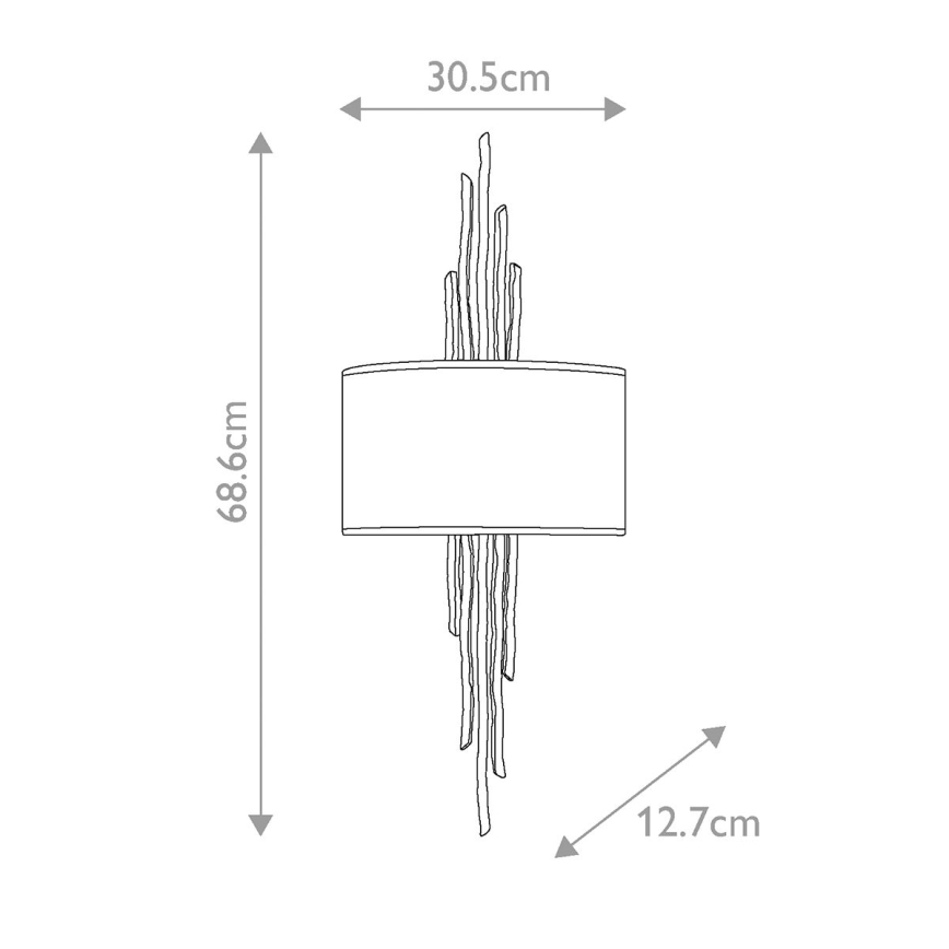 Hinkley - Nástenné svietidlo SPYRE 2xE14/60W/230V šedá