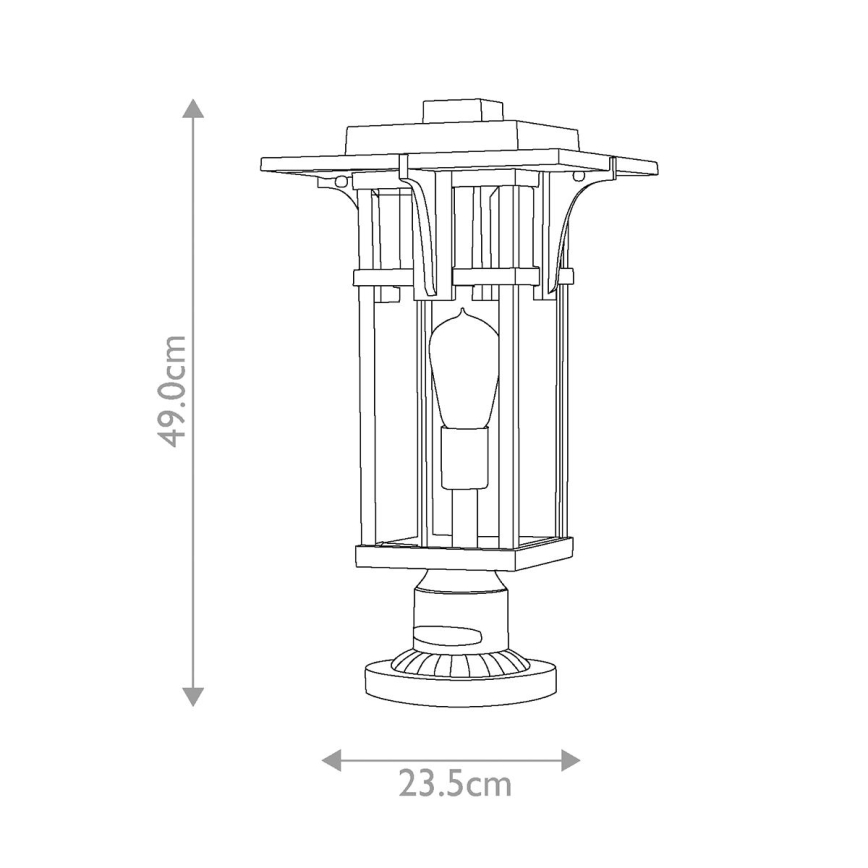 Hinkley - Vonkajšia lampa MANHATTAN 1xE27/100W/230V IP44 čierna