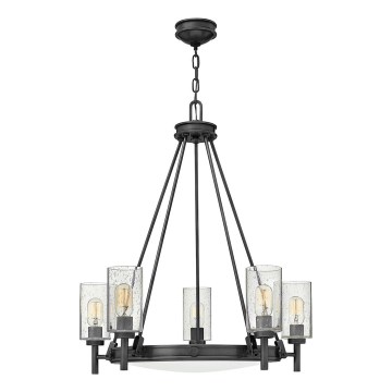 Hinkley - Závesný luster COLLIER na reťazi 5xE27/40W/230V pr. 68,5 cm čierna
