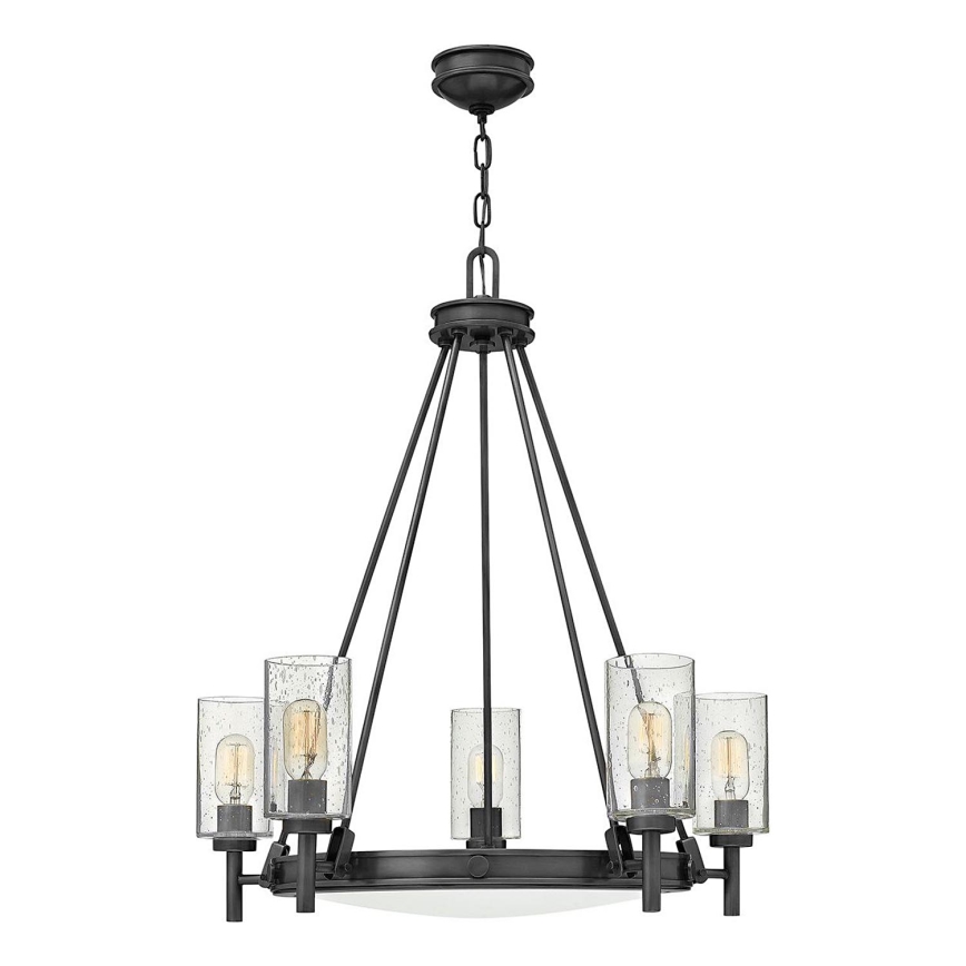 Hinkley - Závesný luster COLLIER na reťazi 5xE27/40W/230V pr. 68,5 cm čierna