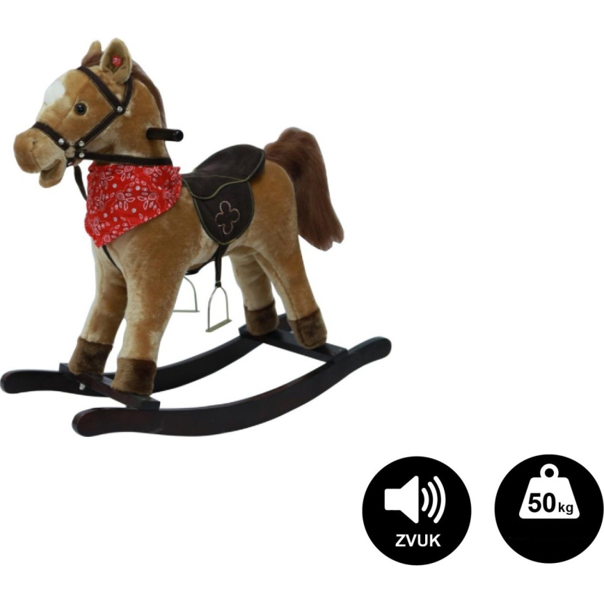 Hojdací koník s hudobnou melódiou, napájanie 3× AA