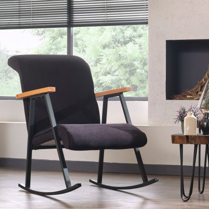 Hojdacie kreslo LUNI čierne