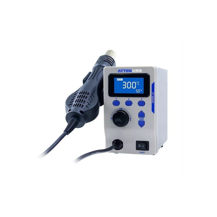 Horkovzdušná pájkovacia stanica s LCD displejom, 800 W/230 V