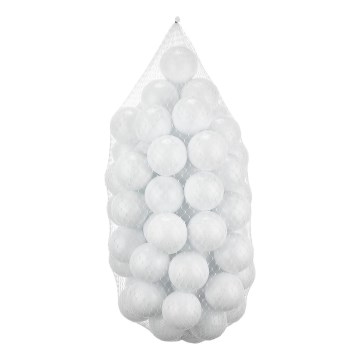 Hracie plastové loptičky 50 ks pr. 7 cm biela