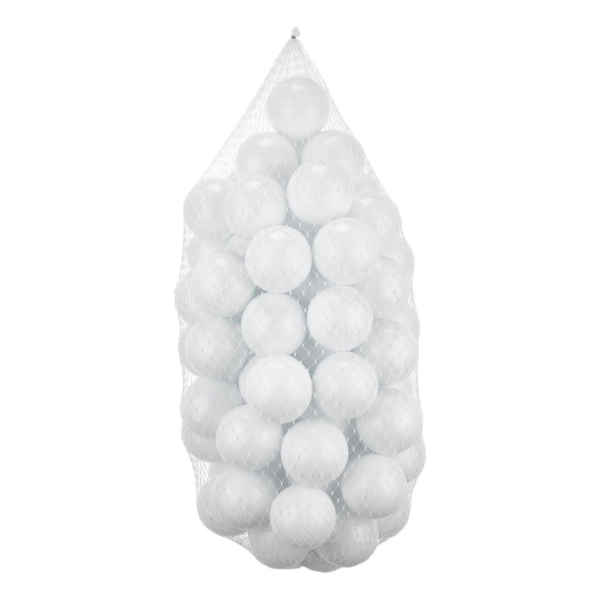 Hracie plastové loptičky 50 ks pr. 7 cm biela