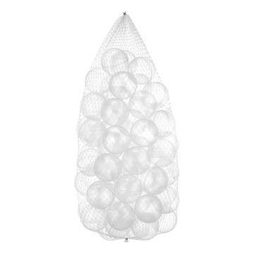 Hracie plastové loptičky 50 ks pr. 7 cm číra