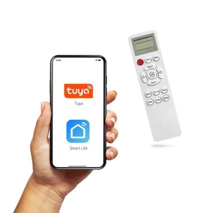 Hybridná solárna klimatizácia 5 kW Tuya Wi-Fi biela + diaľkové ovládanie