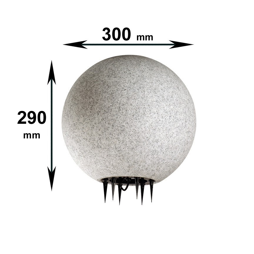 IBV 409130-010 - Vonkajšia lampa GRANITE BALL 1xE27/25W/230V IP65 pr. 300 mm