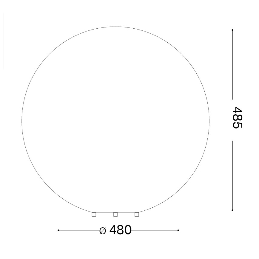 Ideal Lux - Exteriérové svietidlo DORIS 1xE27/60W/230V pr. 48 cm IP44 sivé