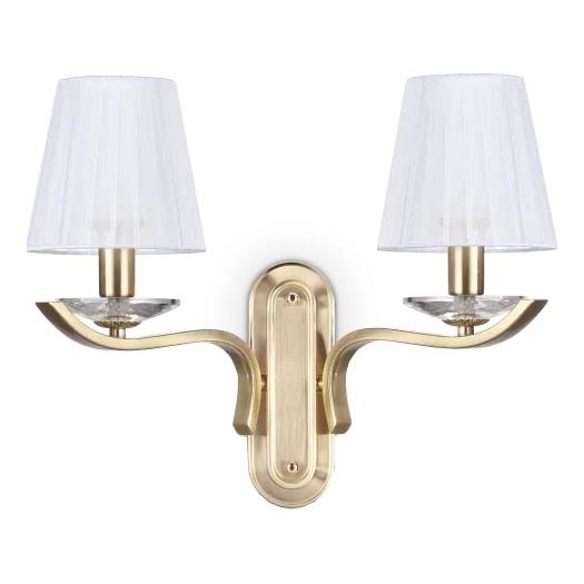Ideal Lux - Krištáľová nástenná lampa PEGASO 2xE14/28W/230V zlatá