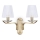 Ideal Lux - Krištáľová nástenná lampa PEGASO 2xE14/28W/230V zlatá