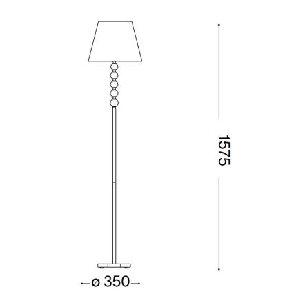 Ideal Lux - Krištáľová stojacia lampa QUEEN 1xE27/60W/230V zlatá