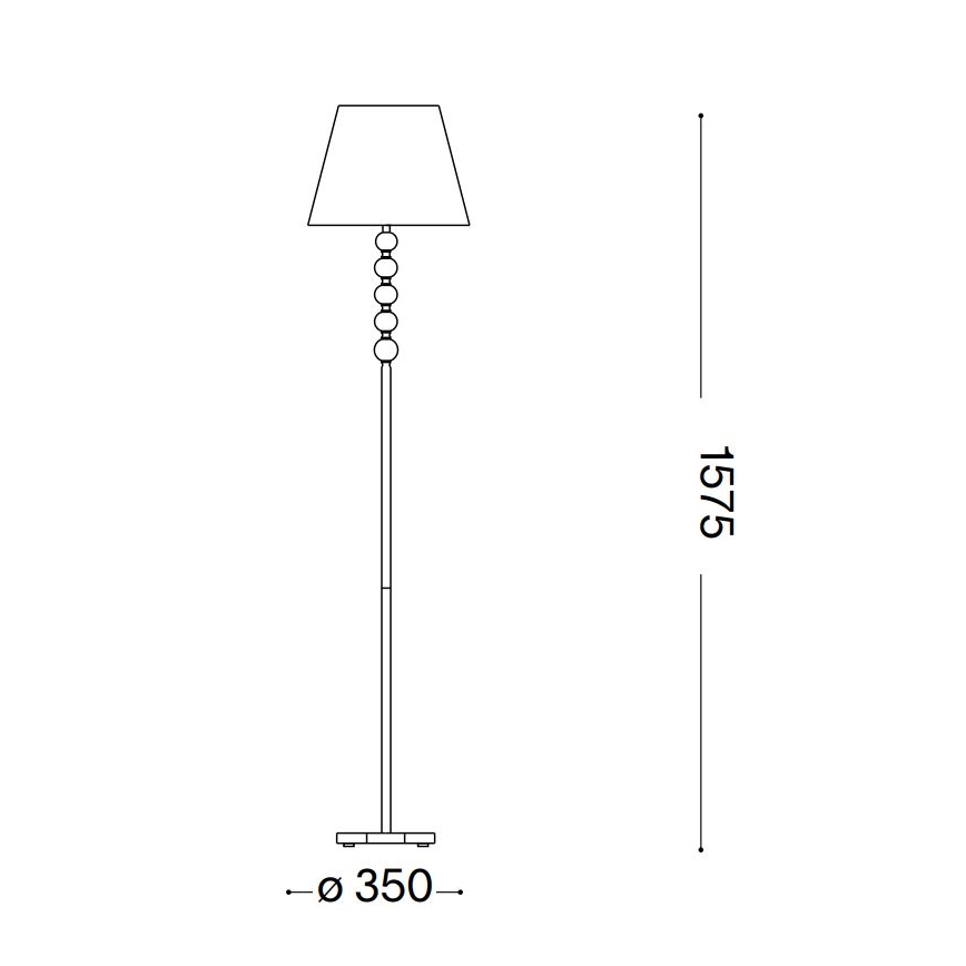 Ideal Lux - Krištáľová stojacia lampa QUEEN 1xE27/60W/230V zlatá