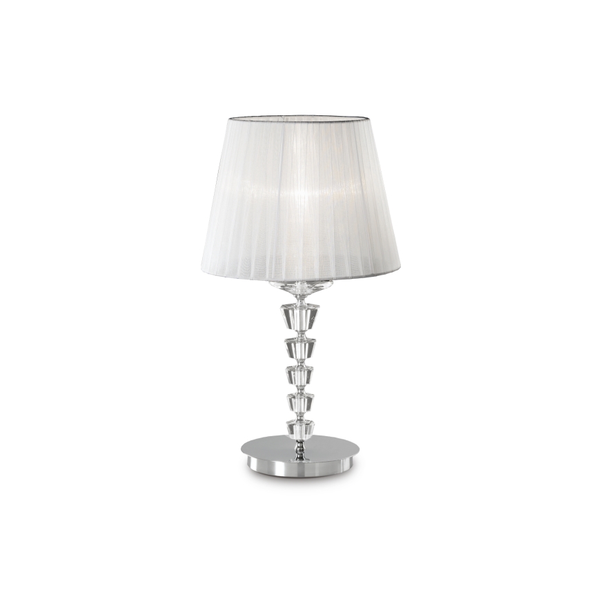 Ideal Lux - Krištáľová stolná lampa PEGASO 1xE27/60W/230V lesklý chróm
