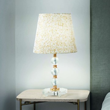 Ideal Lux - Krištáľová stolná lampa QUEEN 1xE27/60W/230V zlatá