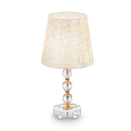 Ideal Lux - Krištáľová stolná lampa QUEEN 1xE27/60W/230V zlatá