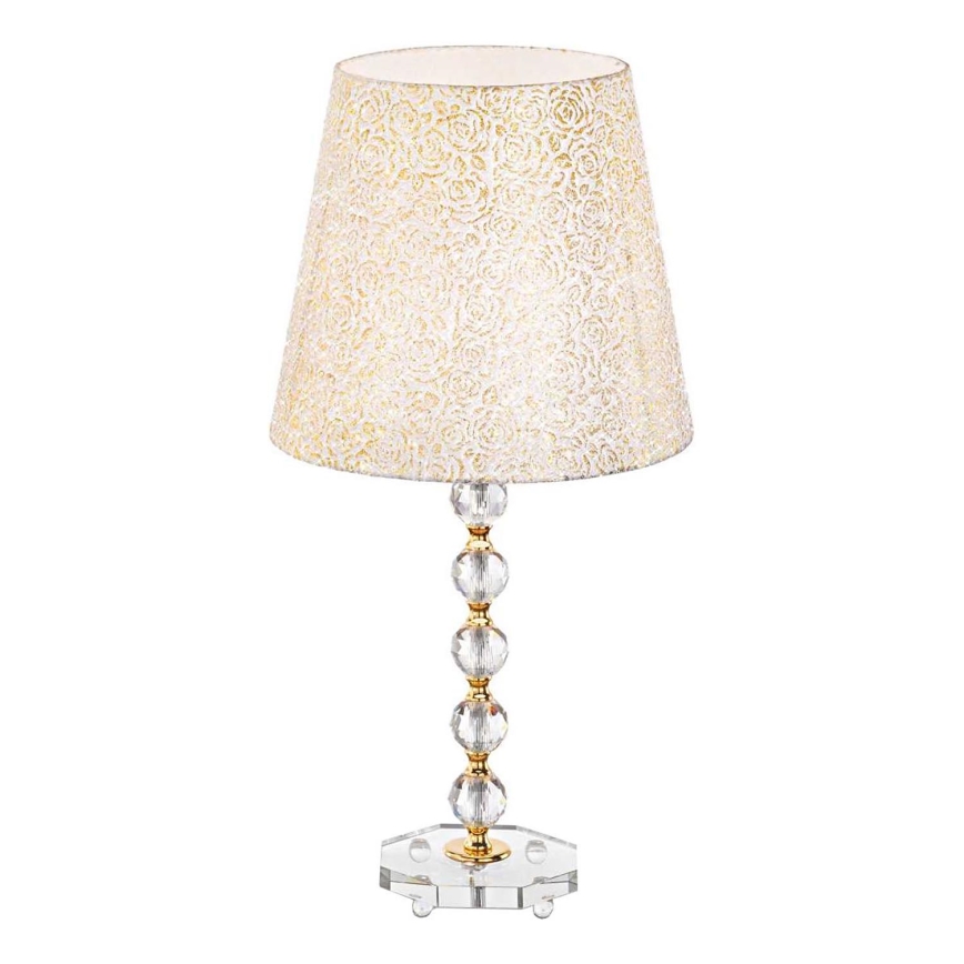 Ideal Lux - Krištáľová stolná lampa QUEEN 1xE27/60W/230V zlatá
