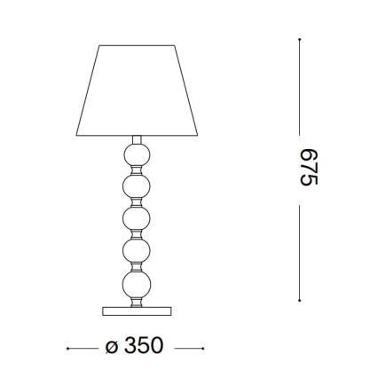 Ideal Lux - Krištáľová stolná lampa QUEEN 1xE27/60W/230V zlatá