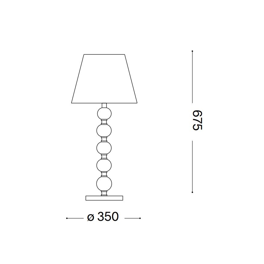 Ideal Lux - Krištáľová stolná lampa QUEEN 1xE27/60W/230V zlatá
