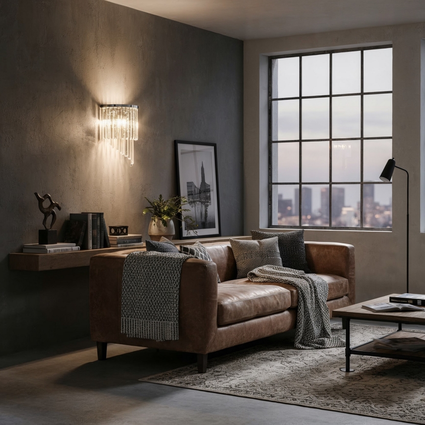 Ideal Lux - Krištáľové nástenné svietidlo CARLTON 3xE14/40W/230V lesklý chróm