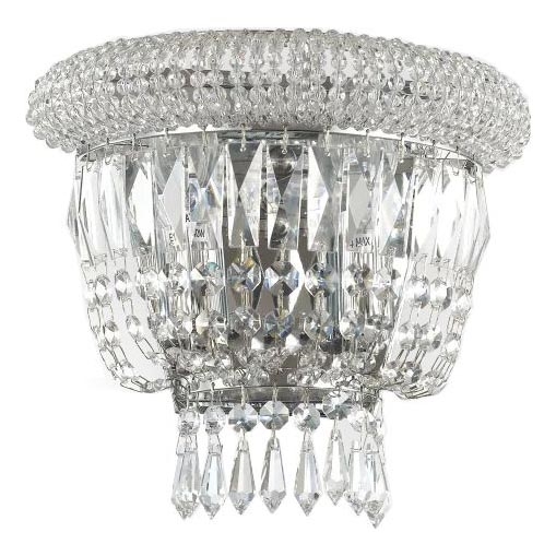 Ideal Lux - Krištáľové nástenné svietidlo DUBAI 2xE14/28W/230V lesklý chróm
