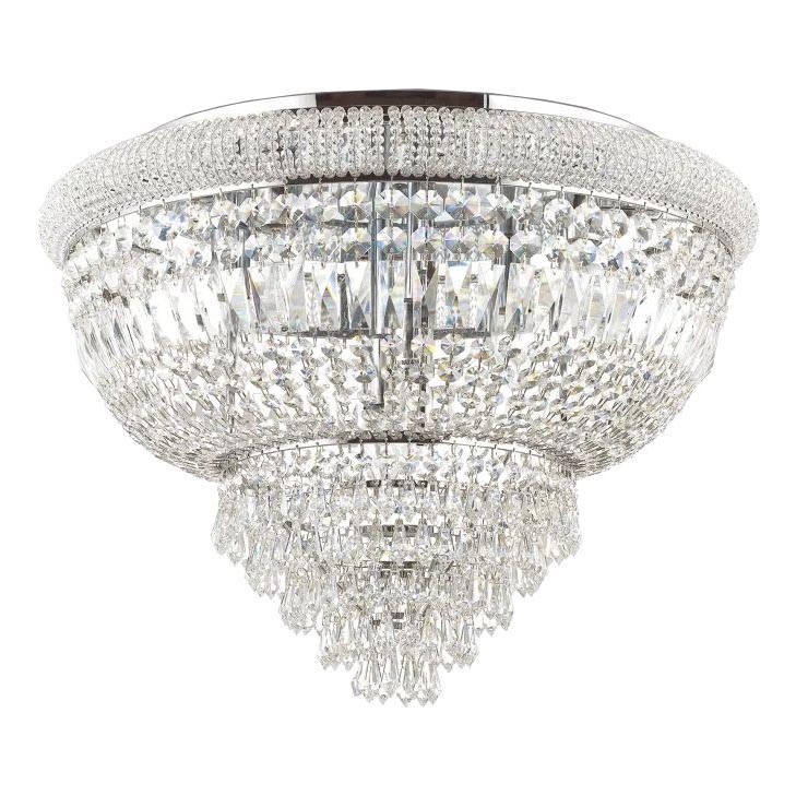 Ideal Lux - Krištáľové stropné svietidlo DUBAI 24xE14/28W/230V pr. 78 cm lesklý chróm