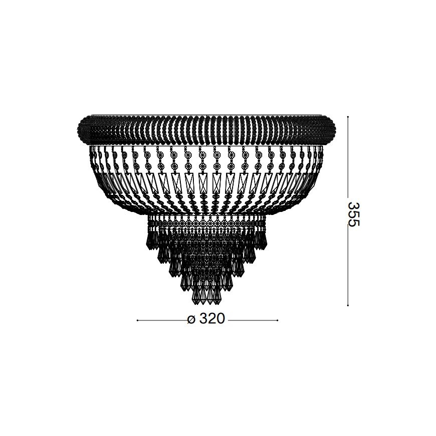 Ideal Lux - Krištáľové stropné svietidlo DUBAI 3xE14/28W/230V pr. 32 cm lesklý chróm