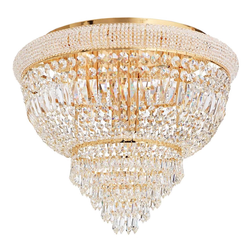 Ideal Lux - Krištáľové stropné svietidlo DUBAI 6xE14/28W/230V pr. 52 cm zlatá