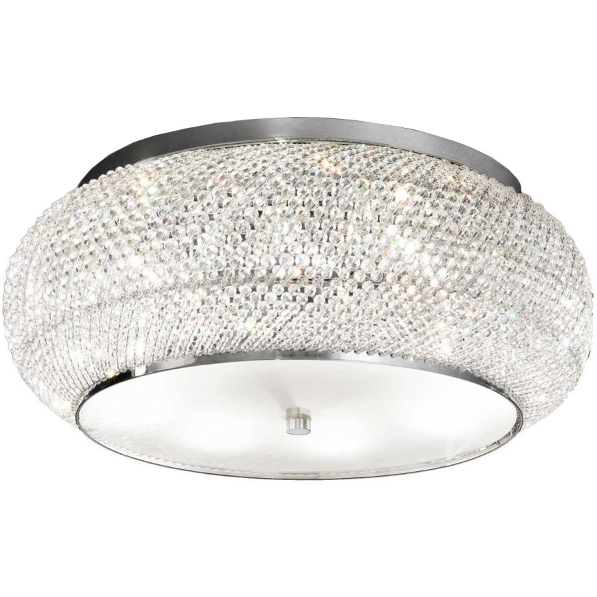Ideal Lux - Krištáľové stropné svietidlo PASHA 10xE14/40W/230V pr. 55 lesklý chróm