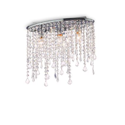 Ideal Lux - Krištáľové stropné svietidlo RAIN 3xE14/40W/230V lesklý chróm