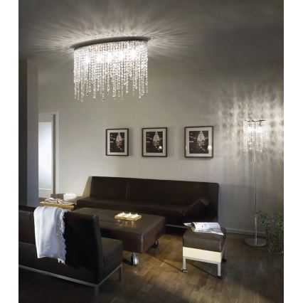 Ideal Lux - Krištáľové stropné svietidlo RAIN 3xE14/40W/230V lesklý chróm