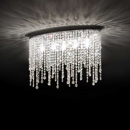 Ideal Lux - Krištáľové stropné svietidlo RAIN 3xE14/40W/230V lesklý chróm