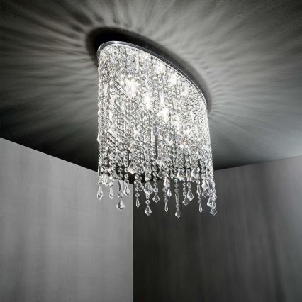Ideal Lux - Krištáľové stropné svietidlo RAIN 3xE14/40W/230V lesklý chróm