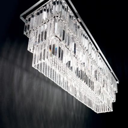 Ideal Lux - Krištáľový luster na lanku MARTINEZ 8xE14/40W/230V lesklý chróm