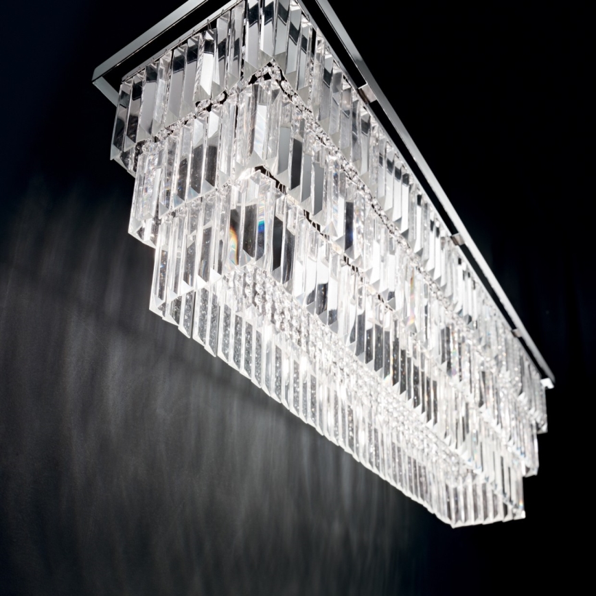 Ideal Lux - Krištáľový luster na lanku MARTINEZ 8xE14/40W/230V lesklý chróm