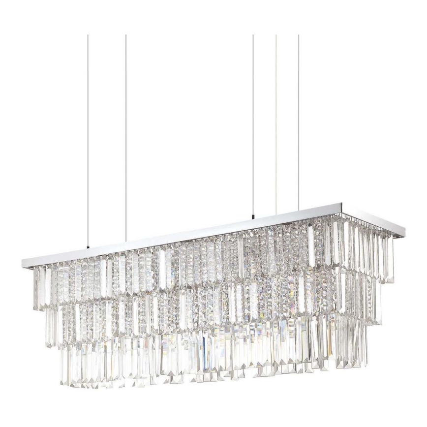 Ideal Lux - Krištáľový luster na lanku MARTINEZ 8xE14/40W/230V lesklý chróm