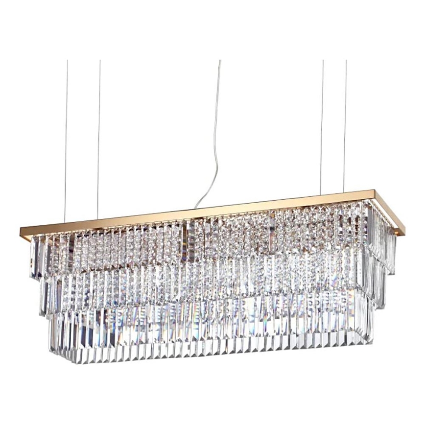 Ideal Lux - Krištáľový luster na lanku MARTINEZ 8xE14/40W/230V zlatá